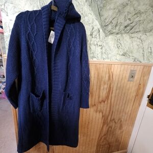 NWT Torrid Cable Coatigan Hooded Open Front Sweater Plus Size 3